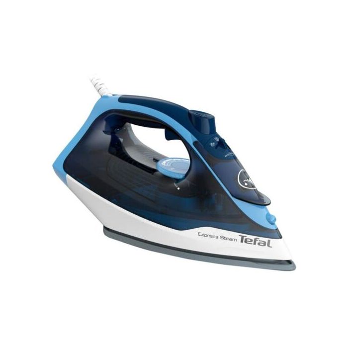Tefal FV2840 Express Steam Iron Steamer Ceramic Soleplate White & Blue 2600W