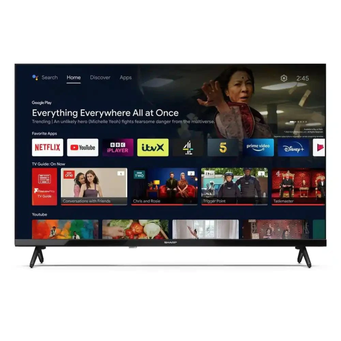 Sharp 1TC32FH2KL2AB 32" HD Ready LED Smart TV Android Chromecast Black