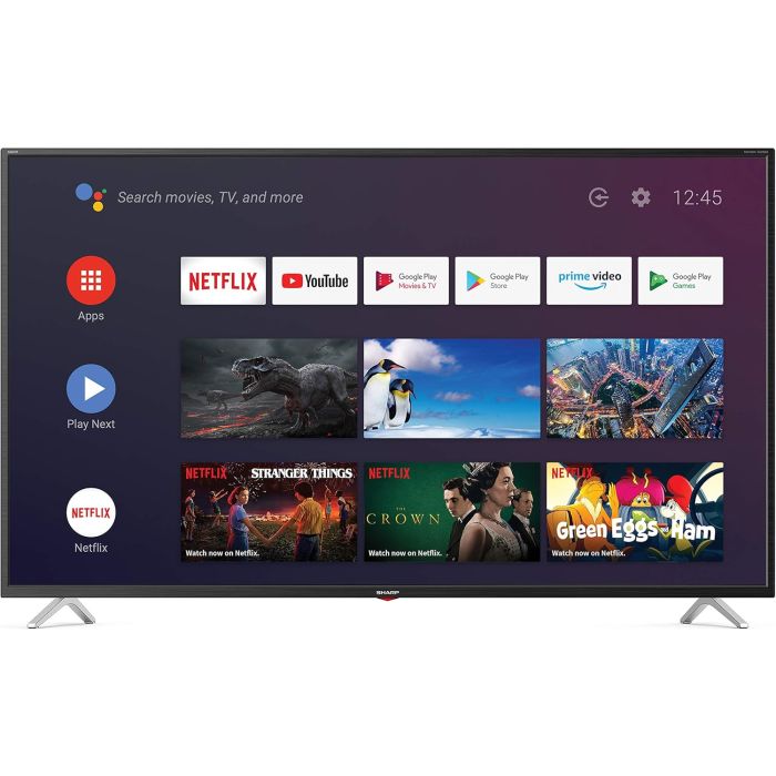 Sharp 4T C50BL3KF2AB 50" 4K Smart TV UHD HDR Android TV Freeview Play Black