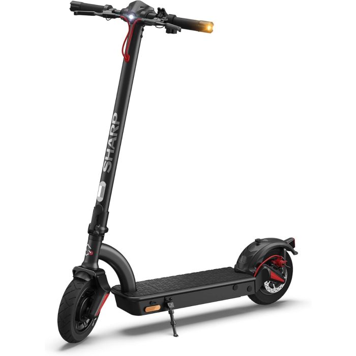 SHARP EM-KS4AEU-B E Electric Scooter Foldable Kick Scooter with Suspension Black