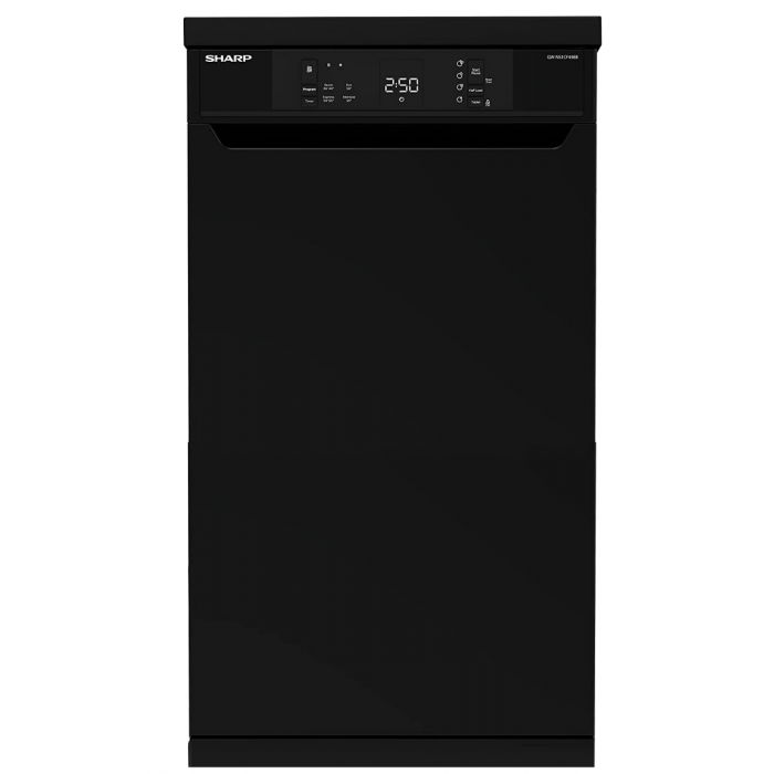 Sharp QW-NS1CF49EB-EN Slimline Dishwasher 45cm - Black - E Rated