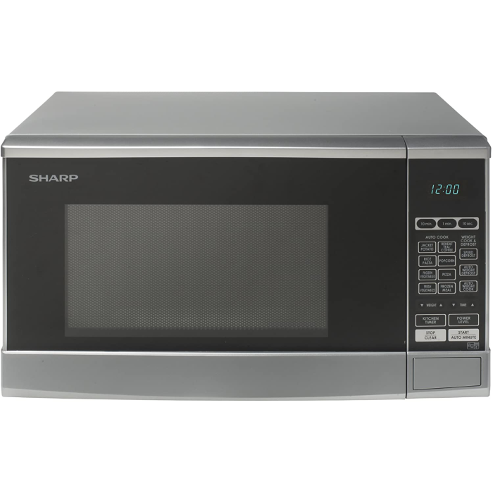 Sharp R270SLM NEW Solo Touch Control Freestanding Microwave Oven 20L 800W Silver