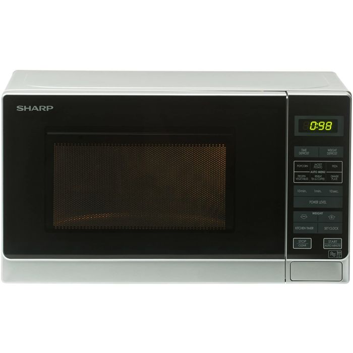 Sharp R272SLM NEW Solo Microwave Oven with Touch Control 20L 800W Silver