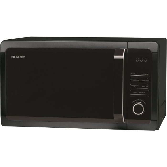 Sharp R764KM NEW Freestanding Microwave Oven with Grill 900W 25L - Black