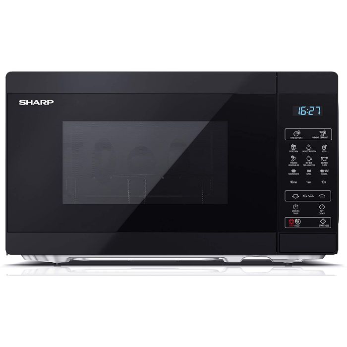 Sharp YC-MG02U-B NEW Digital Microwave Oven & Grill 11 Power Levels 20L Black