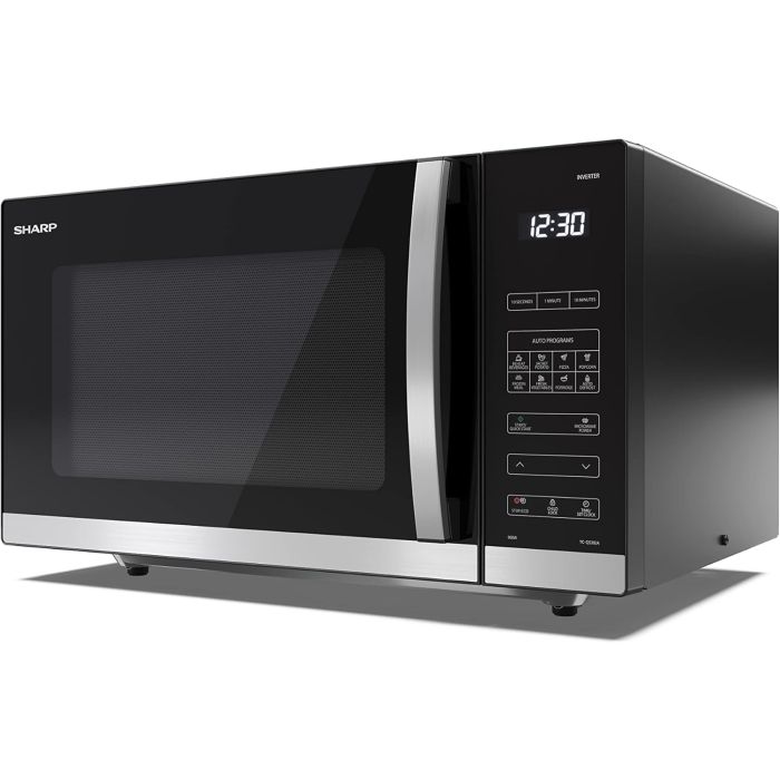 SHARP YC-QS302AU-B Digital FLATBED Microwave Oven ECO Mode 30L 900w Black