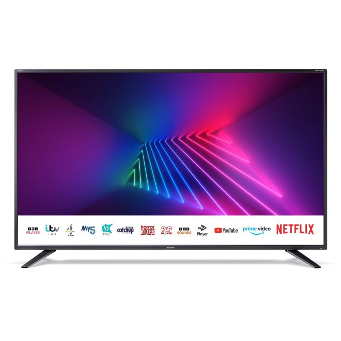 Sharp 4T-C50EH2KF2FB 50 Inch Smart TV Ultra HD 4K HDR LED Screen Mirroring