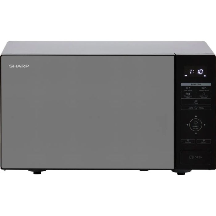 Sharp RBS232TB Freestanding Digital 23L Microwave Oven Black Glass 900W