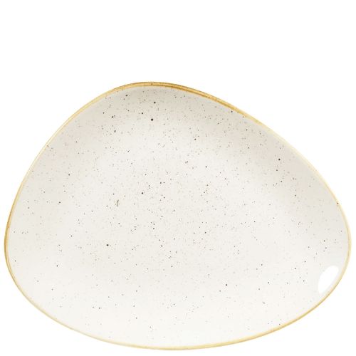 Churchill Stonecast Barley White Triangle Plate 26.5 x 20.5cm Case Size 12