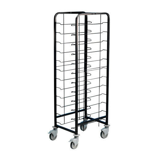 Premier Tray Clearing Trolley 1 x 12 Tray Black Frame