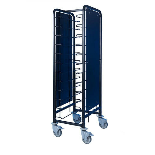 Premier Tray Clearing Trolley 1 x 12 Tray Black Frame Side Panels