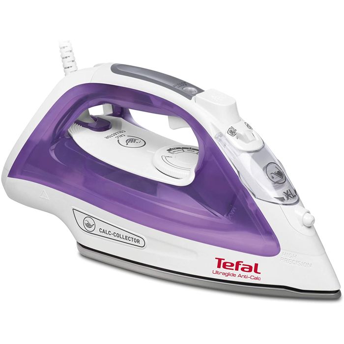 Tefal FV2663G0 Steam Iron Ultraglide Anti-Scale Function 2500W Purple & White