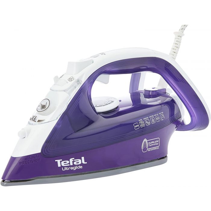 Tefal FV4042 Steam Iron Ultraglide Smart Auto-off & Anti-drip Purple & White