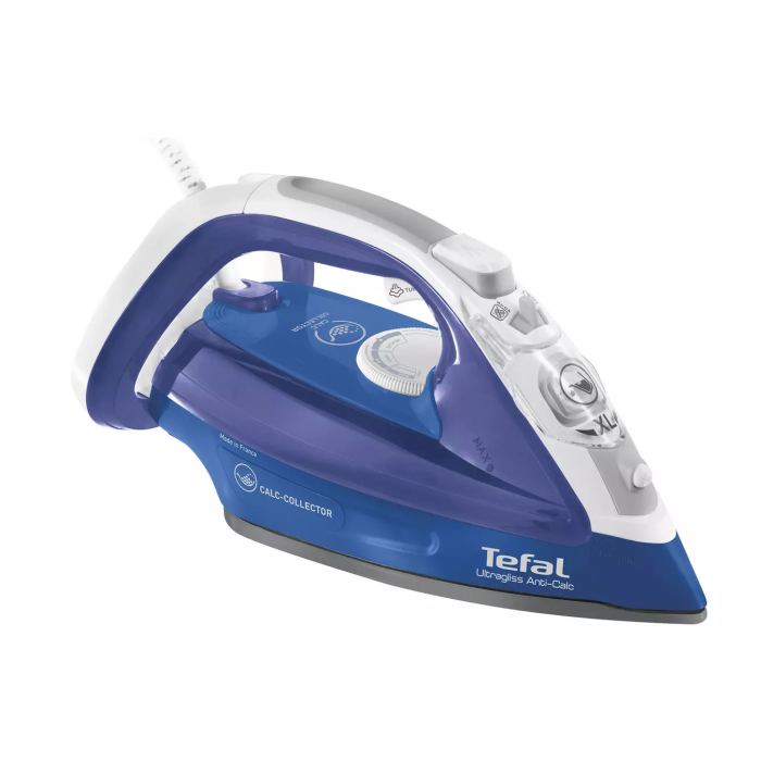 Tefal FV4967G0 NEW Steam Iron Ultragliss with Scale Collector White & Blue