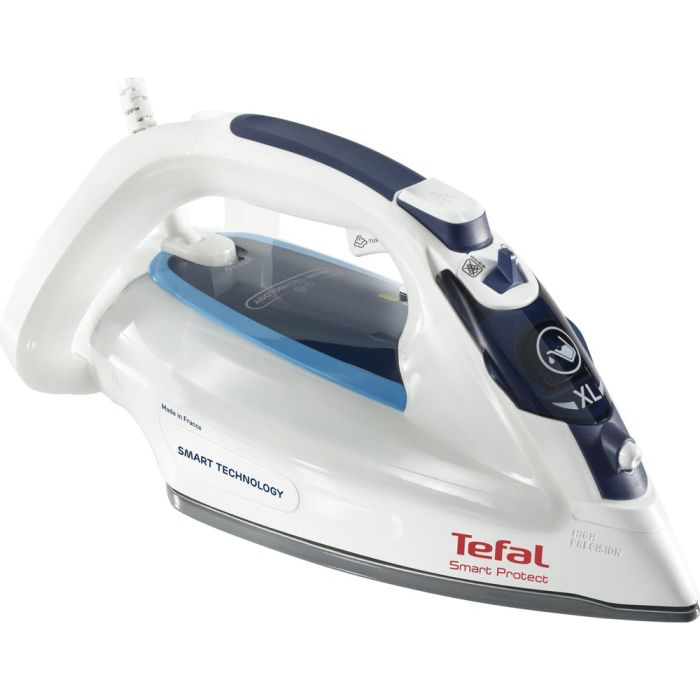 Tefal FV4980G0 NEW Steam Iron No Burning Smart Protect 0.27L 2600W White & Blue