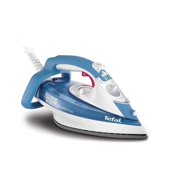 Tefal FV5334G0 Steam Iron Durilium Technology Aquaspeed 0.3L 2400w Blue