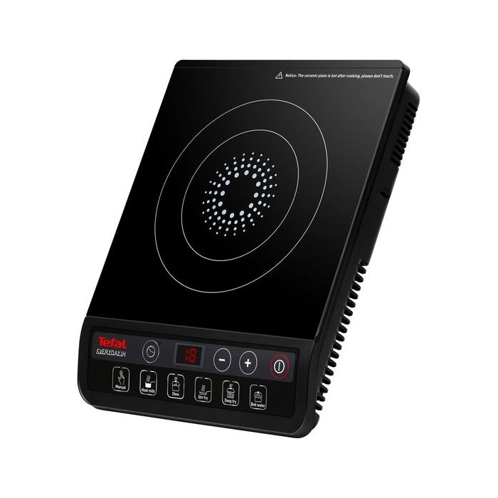Tefal IH201840 Single Plate Electric Induction Hob Everyday 2100w Black