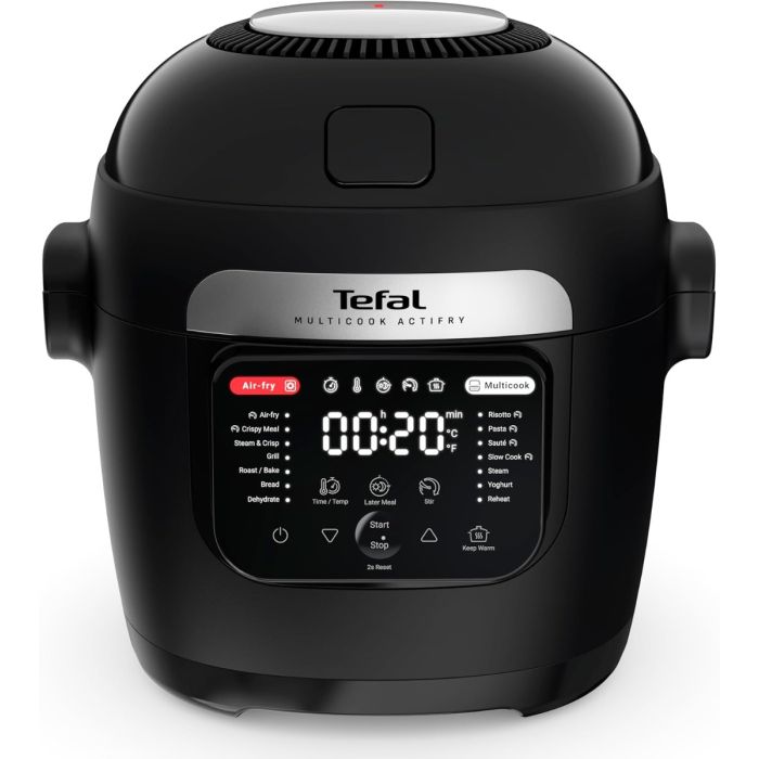 Tefal MY741C40 Multicook Actifry 14 Programs Air Fryer & Multicooker 6L Black