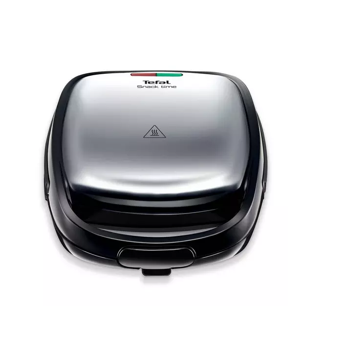 Tefal SW343D40 Panini & Waffle Maker 2-in-1 Snack Collection 700w Silver & Black