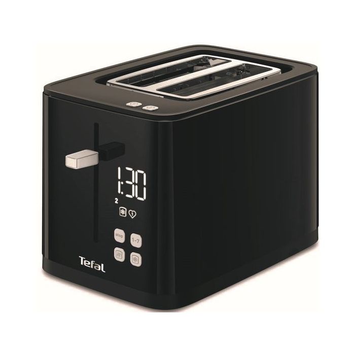 Tefal TT640840 NEW 2 Slice Toaster Smart N Light with Defrost Function Black