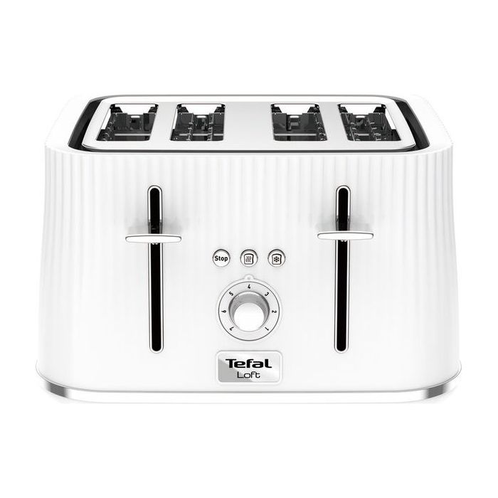 Tefal TT760140 4 Slice Toaster with Defrost & Reheat Function 1700w White