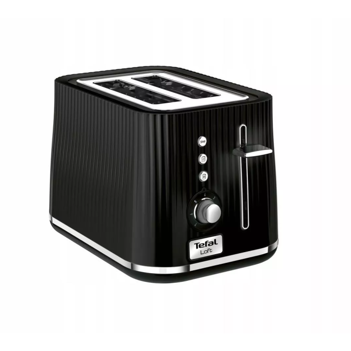 Tefal TT7618 2 Slice Toaster with Defrost Function Loft 850w Black