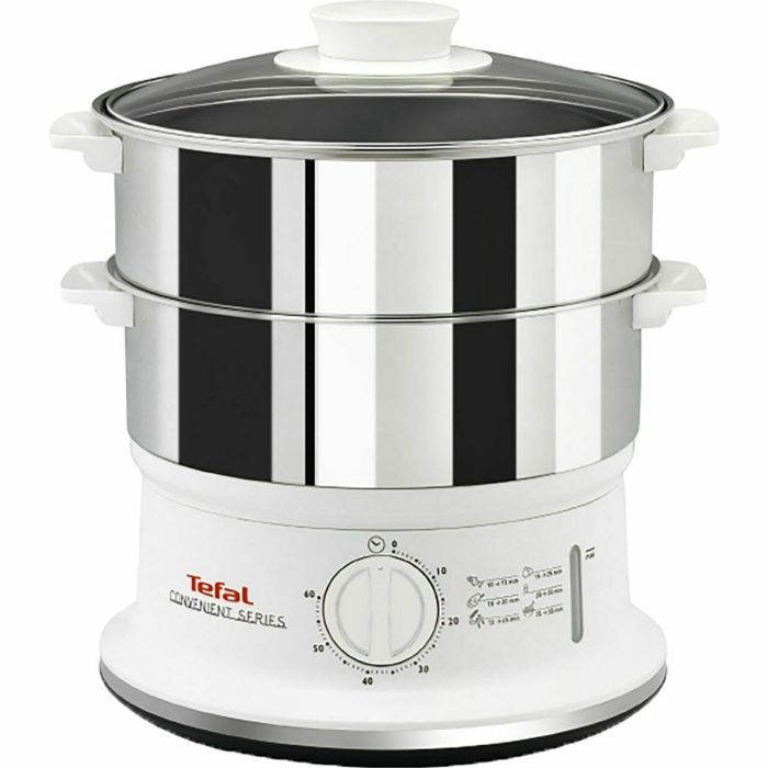 Tefal VC145140 NEW Steam Cooker Convenient Series Stainless Steel 6L 900W White