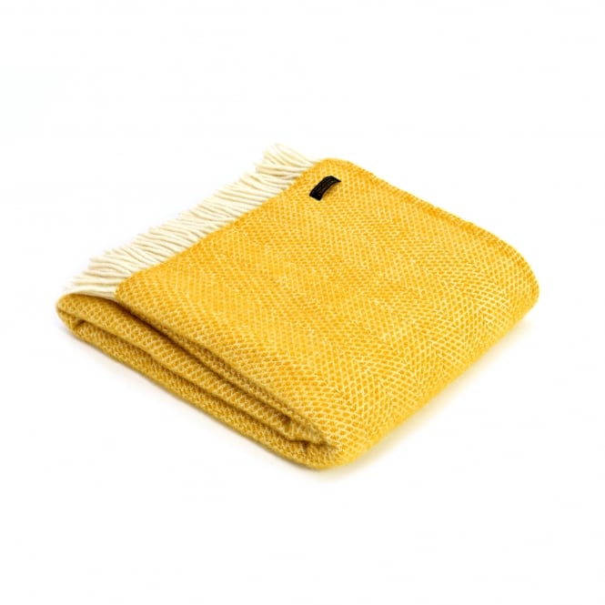 Beehive Yellow Pure New Wool Throw