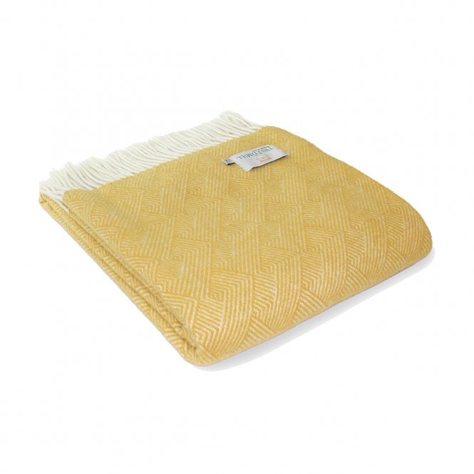Delamere Tuscan Yellow Pure New Wool Throw