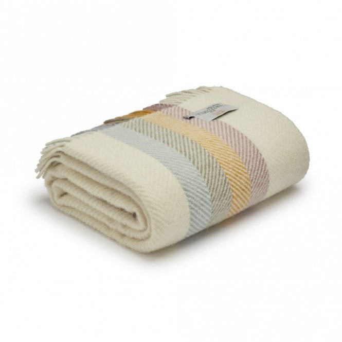 Stripe Primrose Pure New Wool Throw