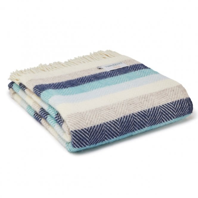 Stripe Seashore Pure New Wool Throw