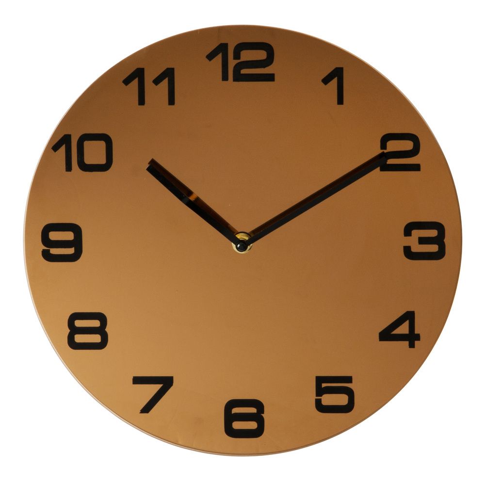 Hometime Rose Gold Finish Round Wall Clock
