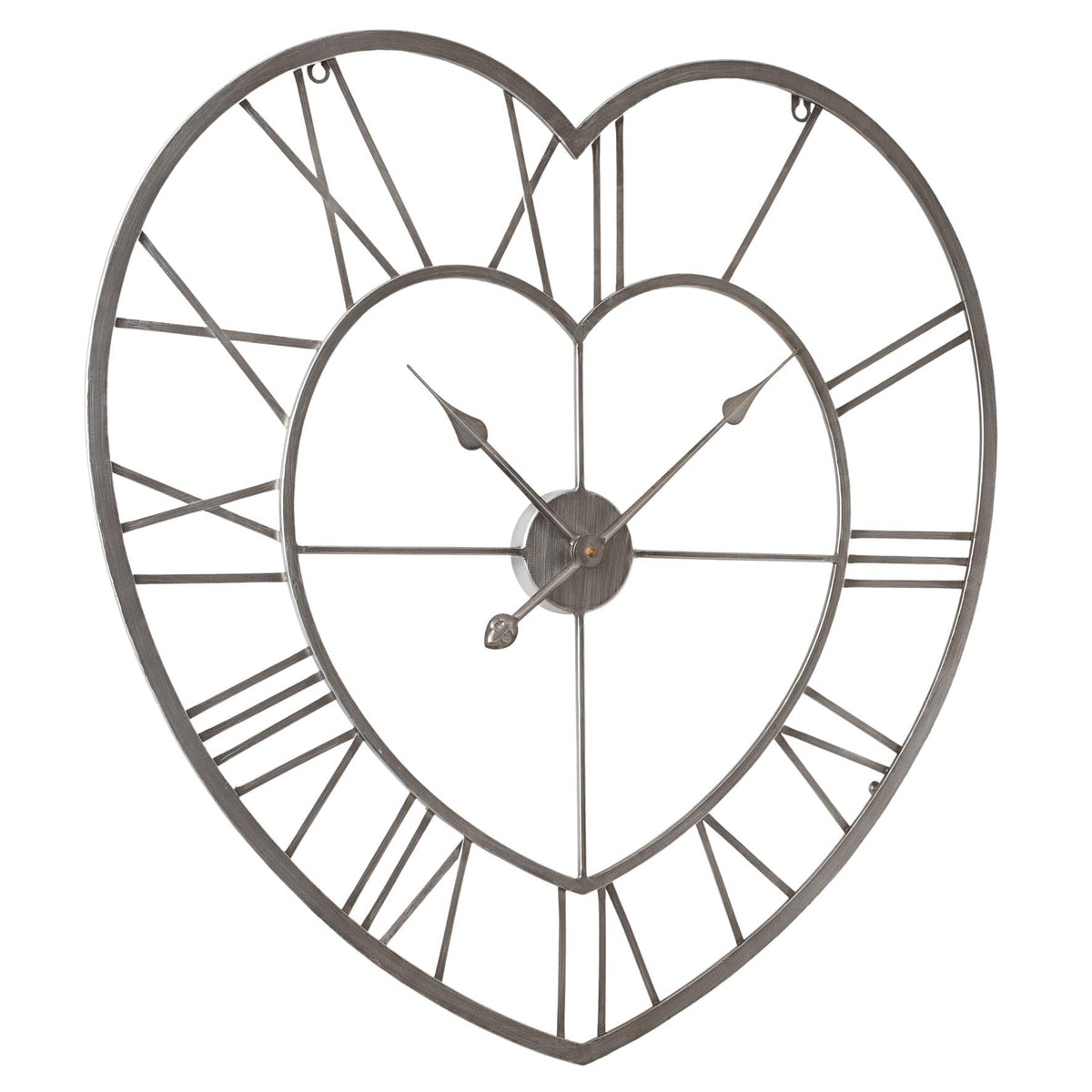 Hometime Metal Heart Wall Clock - Large 70cm