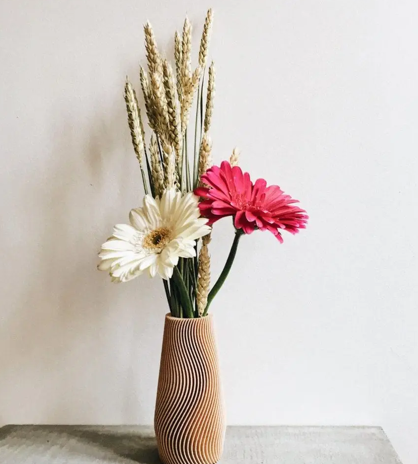 Contemporary Biodegradable Wave Vase