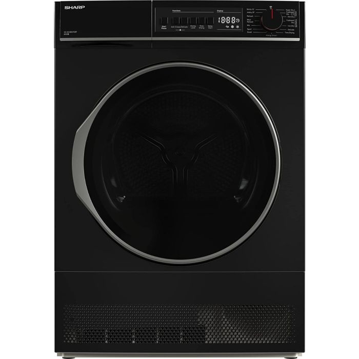Sharp KD-NCB8S7GB9 Freestanding Condenser Tumble Dryer 8Kg Energy Class B Black