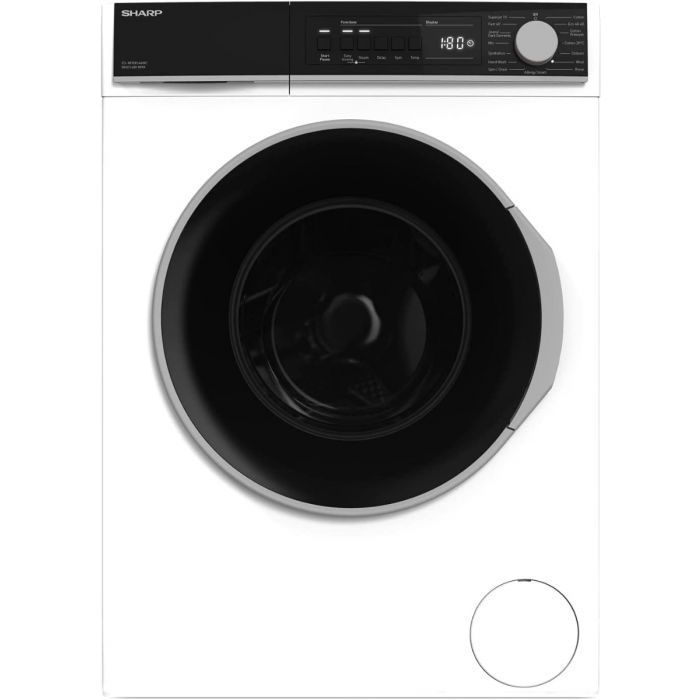 Sharp ES-NFB814AWC-EN Freestanding Washing Machine Inverted Motor 8Kg White