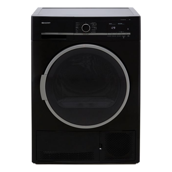 Sharp KD-GCB8S7GB9-EN 8Kg Condenser Tumble Dryer Energy B Rated Black & Silver