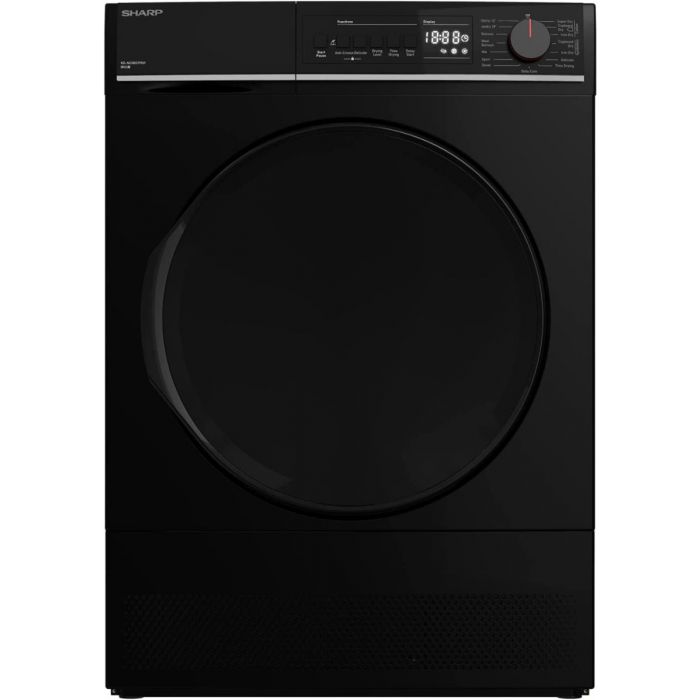 Sharp KD-NCB8S7PB9 Freestanding Condenser Tumble Dryer Energy Class B Black