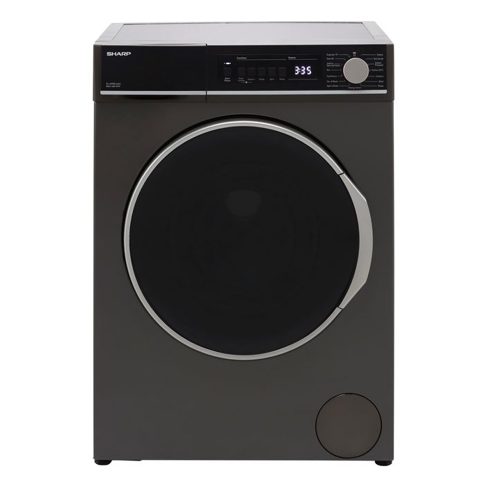 Sharp ES-NFB814AAC-EN 8Kg Washing Machine with 1400 rpm Graphite Energy Class C