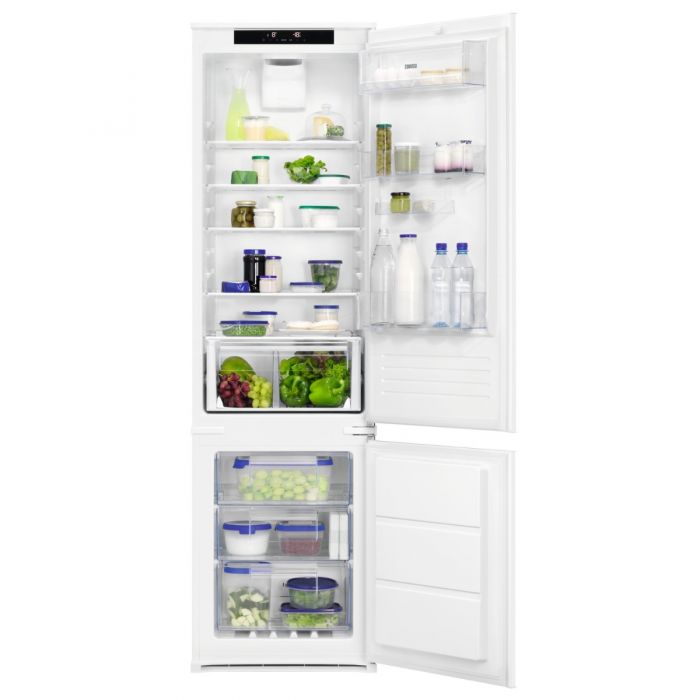 Zanussi ZNTN19ES1 Frost Free Integrated Fridge Freezer Series 60 SpaceFlex White