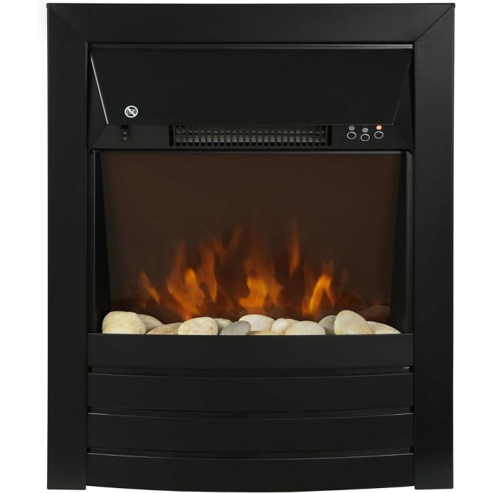 Zanussi ZEFIST1003B Electric Inset Fire Stove Wall Mounted Fireplace 2000w Black