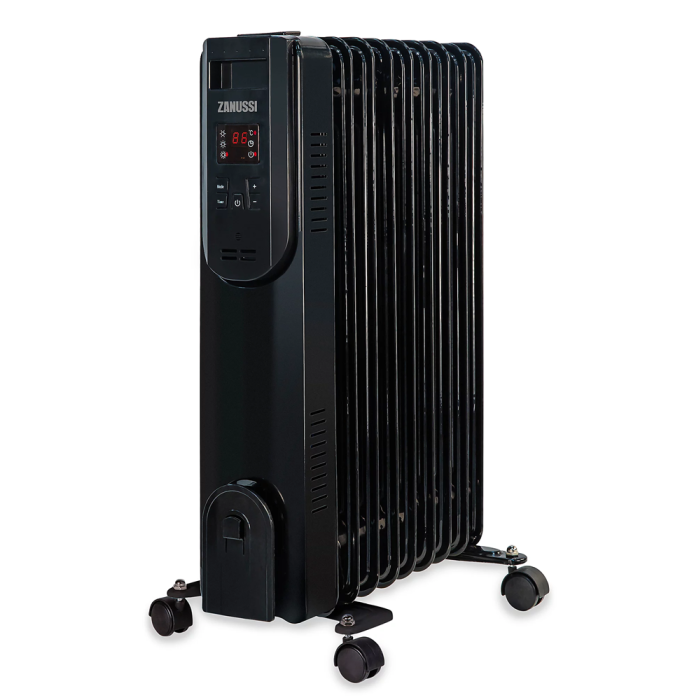 Zanussi ZOFR5003 Oil-Filled Radiator 9 Fin Digital Electric Heater 2000W Black