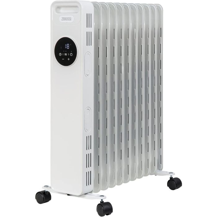 Zanussi ZOFR5005 Digital Oil Filled Radiator Electric Heater 2300w White