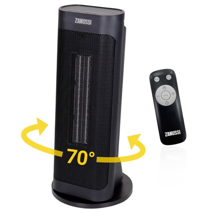 Zanussi ZPTCH3002B Electric Heater Freestanding Oscillating Tower Heater Black